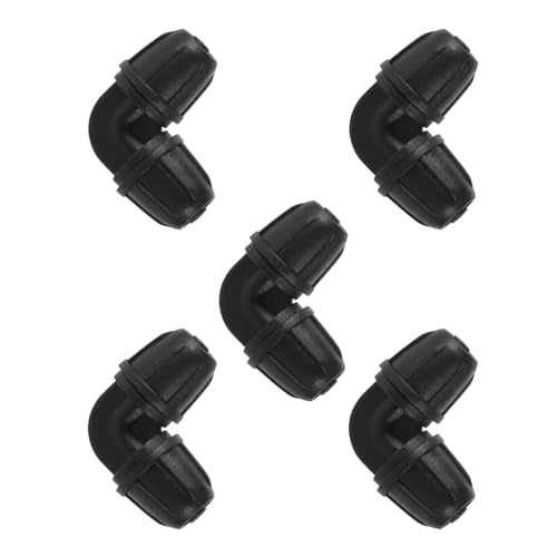20Pcs 1/4 inch Drip Irrigation Elbow Fittings, Black - color: Black-Elbow