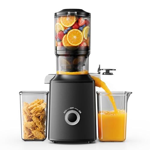 Juicer Machines, 5.3" Wide Feed Chute Cold Press Juicer