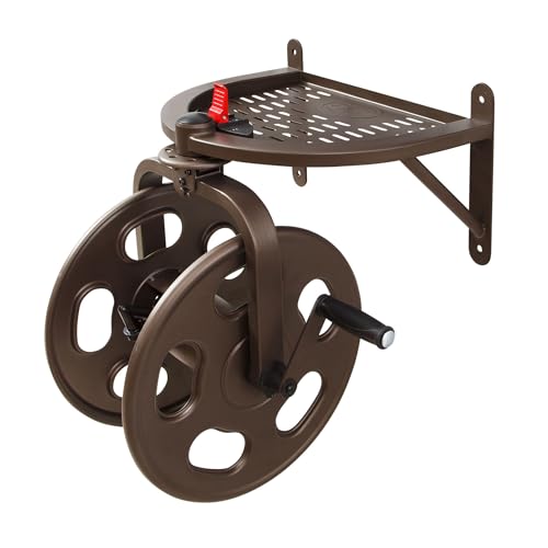 Liberty Garden Navigator Hose Reel, Bronze, with Flip Top - style: Classic, Pull Up Latch