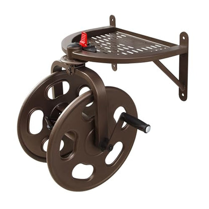 Liberty Garden Navigator Hose Reel, Bronze, with Flip Top - style: Classic, Pull Up Latch