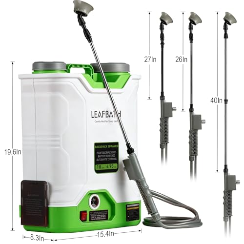 4.76 Gallon Auto Mixing Battery Powered Backpack Sprayer - color: Green + White/Auto Mixing