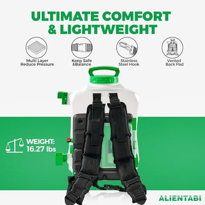 Backpack Sprayer 4 Gallon, Self-Cleaning Battery Powered Backpack Sprayer for Weeding, Cleaning, No Gear Limit, Variable Pressure - size: Self-Clean/4GL