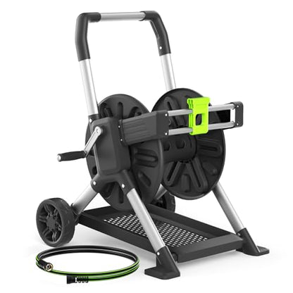 Upgrade Garden Hose Reel Cart, Holds 200 Ft 5/8" Hose With Wheels - size: 200 FT