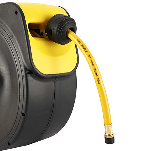 Retractable Air Hose Reel 5/16 in. x 33' ft Hose Wall Mount Tool 180 Degree Rotation