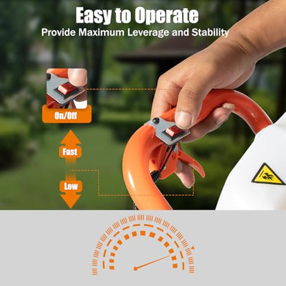 71CC 2-Stroke Post Hole Digger with 3 Drill Bits (4", 6", 8") - color: 71CC, 2.3KW