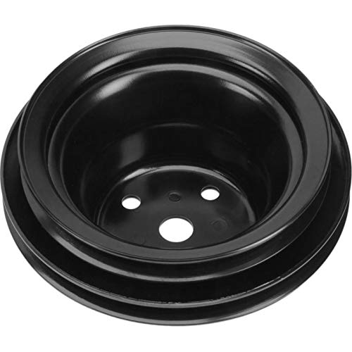 BBC VBelt Pulley Kit Long Water Pump 2 Groove Water/3 Groove Crank, Black