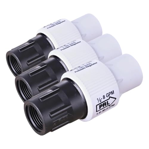 Raindrip 45100UB Pressure Regulator, 3/4-Inch FPT X 3/4-Inch FPT, 20 PSI, for Drip Irrigation Systems, Attach to Outdoor Faucet, Hose Bibb, Black (Pack of 3) - size: No Size (Pack of 3)