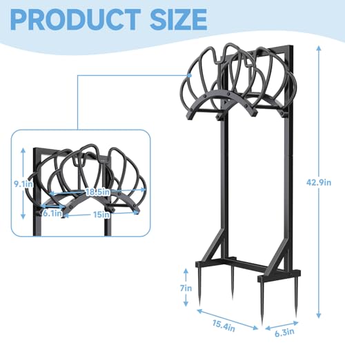 Garden Water Hose Holder for Outside Hose Stand Hanger Rack Freestanding