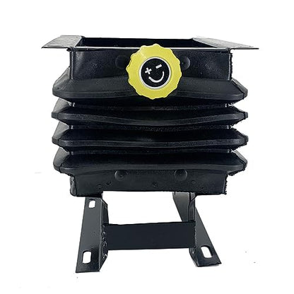 Tractor Suspension Seat, Adjustable Universal Replacement Seat W/Armrest W/Backrest, Compatible with Excavator Skid Loader Dozer (Black)