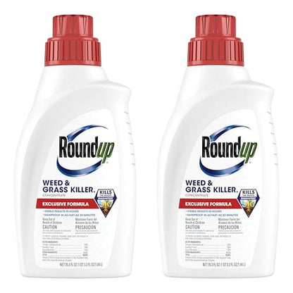 Roundup Weed & Grass Killer4 Concentrate, 35.2 fl. oz. (2-Pack) - size: 1 qt. Concentrate (2-pack)