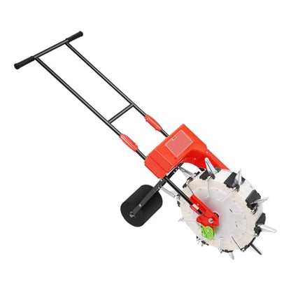 Walk-Behind Row Crop Planter, Hand-Push Garden Seeder with 10 Seed Nozzles - size: 10 Nozzles