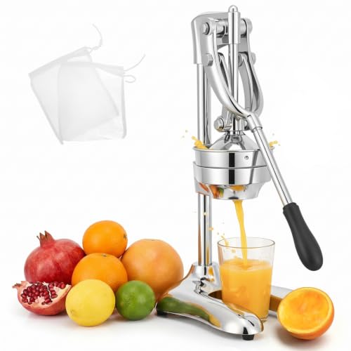 Moogiantgo Commercial Manual Juicer, Heavy Duty Hand Press Juice Extractor