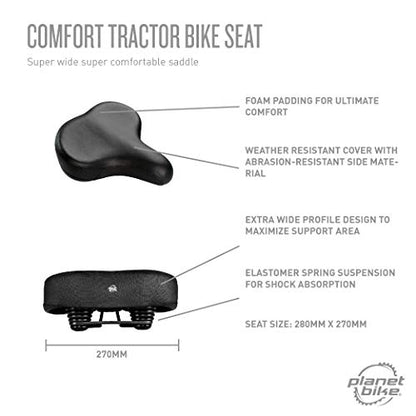 Planet Bike Comfort Tractor Bike seat Black