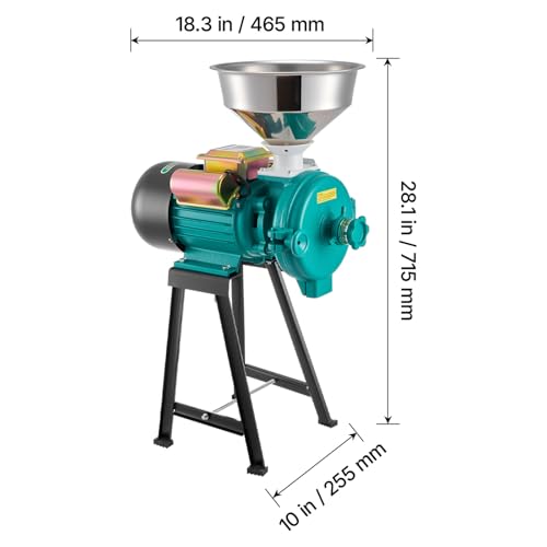 Electric Grain Mill for Flour, Wheat Grinder Mills for Kitchen, 1500W