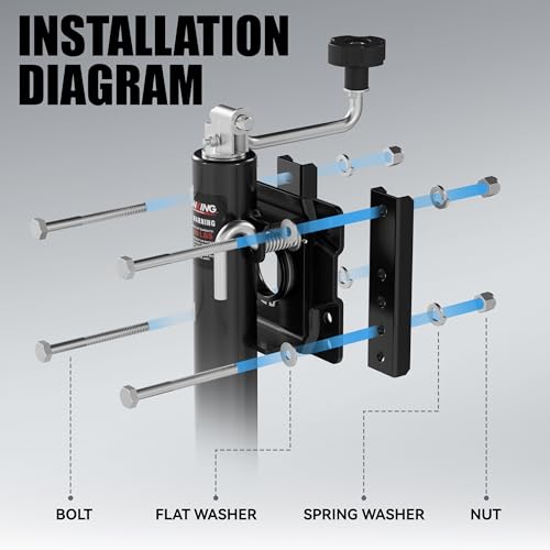 2000 lbs 10in Lift Compact Boat Trailer Jack,Bolt on Jack Stand