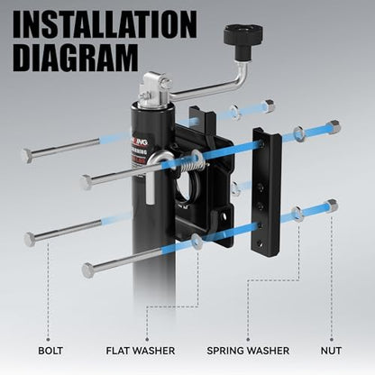 2000 lbs 10in Lift Compact Boat Trailer Jack,Bolt on Jack Stand