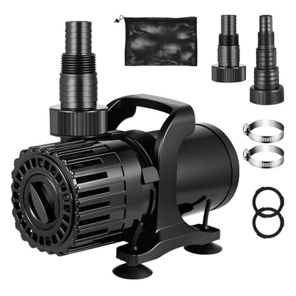 150W Pond Pump, Adjustable Flow 800~2,7800GPH Fountain Pump - size: 150W