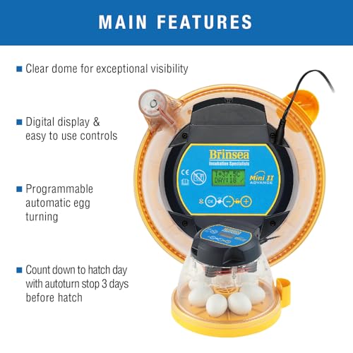 Brinsea Mini II Advance Incubator with Automatic Turner for Hatching 7 Eggs - size: 7 Eggs