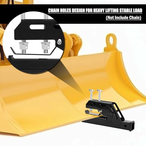 Tractor Bucket Trailer Hitch Attachments Black - color: black
