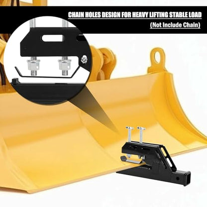 Tractor Bucket Trailer Hitch Attachments Black - color: black