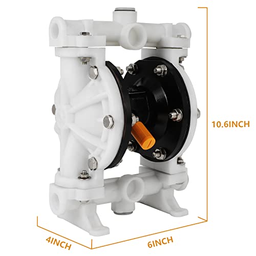 AODD Pump 1/2 Inch, 12 GPM Air Operated Diaphragm Pump Industrial Transfer