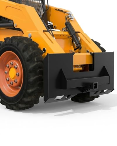 Skid Steer Quick Attach Plate, 1/4 Inch, 3000 LBS, 2-Inch Hitch - color: Black