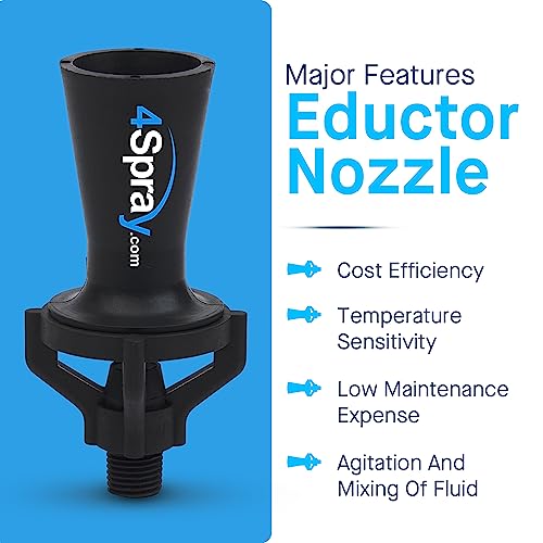 Eductor Nozzle - BSPT Fluid Mixing Eductors - Glass Reinforced Polypropylene - Minimal Maintenance and Clog Resistant Tank Mixing Agitation Nozzles - 1.5 inch (10 Count) - size: 1.5"BSPT, style: 10 Count