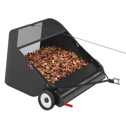 Suchtale 52 Inch Tow Behind Lawn Sweeper with 26 Cu Ft Hopper - size: 52''
