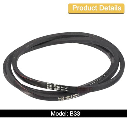 uxcell 3pcs B33 Classic Wrapped V-Belt, 36" Outer Circ B Profile V-Belt - size: B33