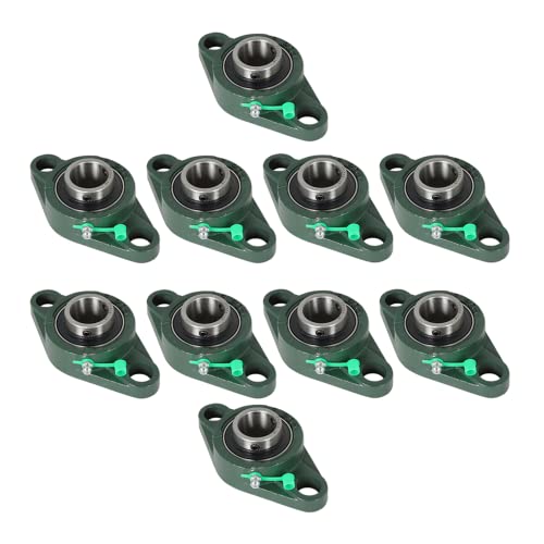 10Pcs UCFL205-16 Pillow Block Bearings 1 Inch Bore Mounted Pillow Block Bearings 2 Bolt, Self Alignment