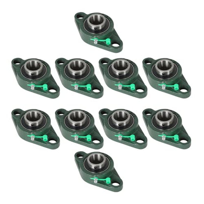 10Pcs UCFL205-16 Pillow Block Bearings 1 Inch Bore Mounted Pillow Block Bearings 2 Bolt, Self Alignment