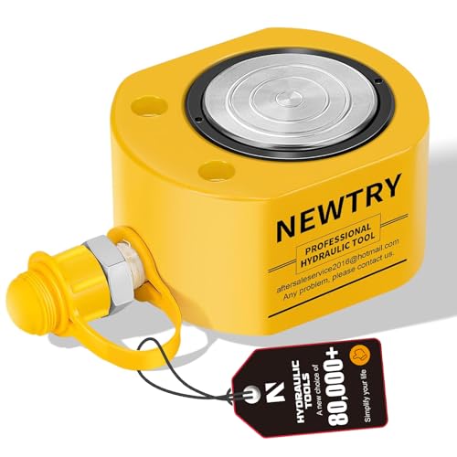 NEWTRY 50T Hydraulic Ram Cylinder, 0.7" Low Profile Jack for Construction