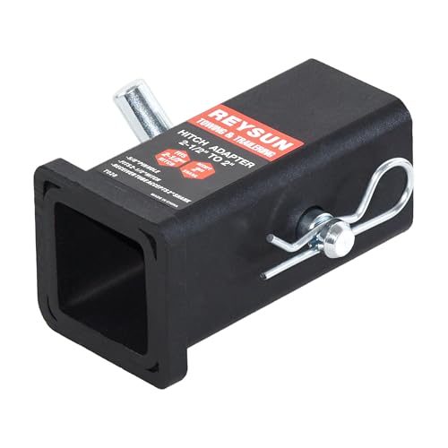 Trailer Hitch Adapter - 2.5 to 2 Inch, with Hitch Pin and Clip