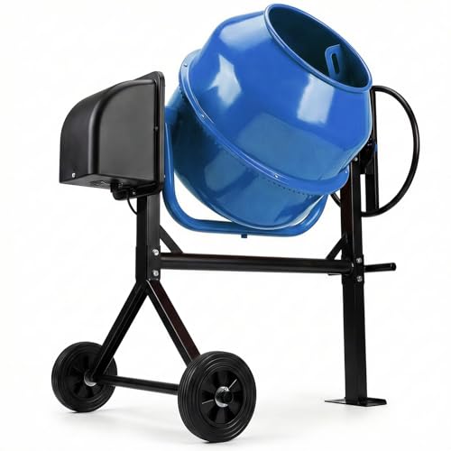 6.0 입방 피트 콘크리트 믹서, 튼튼한 전기 시멘트 믹서 - 블루 - color: 블루., size: 6.0 CU FT