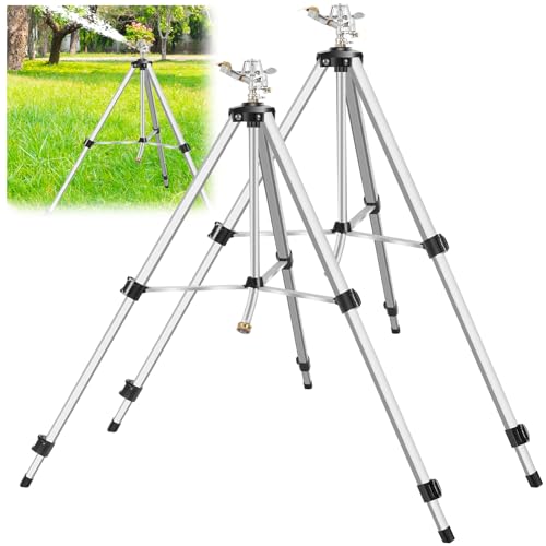 Heavy Duty Impact Sprinkler on Tripod Base,2 Pack 50 Inch Tripod Sprinkler - size: 50in-2pack