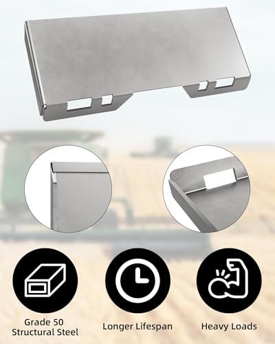 GarveeLife 1/2 in Skid Steer Attachment Plate, Quick Attachment Plate - size: 1/2 Inch
