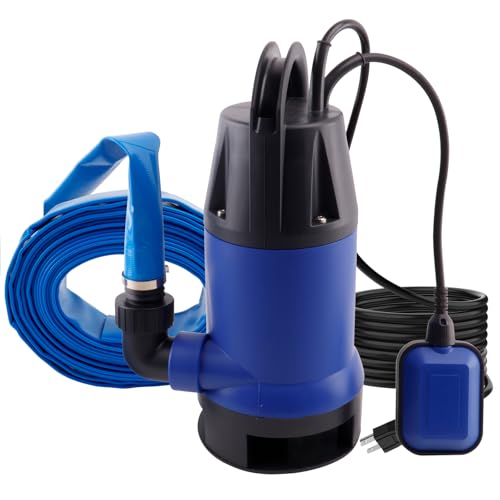 1.5HP Sump Pump, 4000GPH High Flow Clean&Dirty Water Pump - color: Blue 1