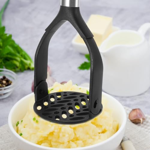 TIDTALEO Collapsible Potato Ricer Masher with Ergonomic Handle Manual Potato Masher for Mashed Potatoes Fruits Baby Food Foldable Kitchen Tool for Home and Travel 10.43X3.74X3.11In