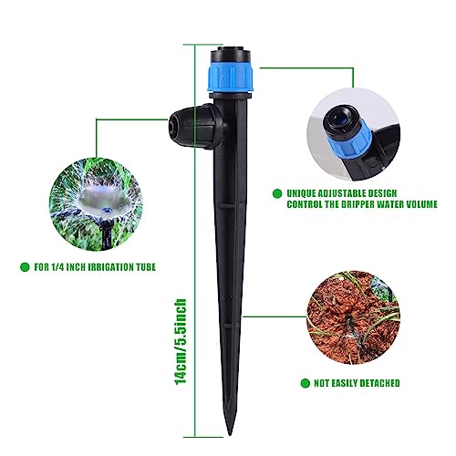 25 Pcs 360° Adjustable Drip Irrigation Spray Emitters - style: 25pcs-Blue 360 Degree Sprayer
