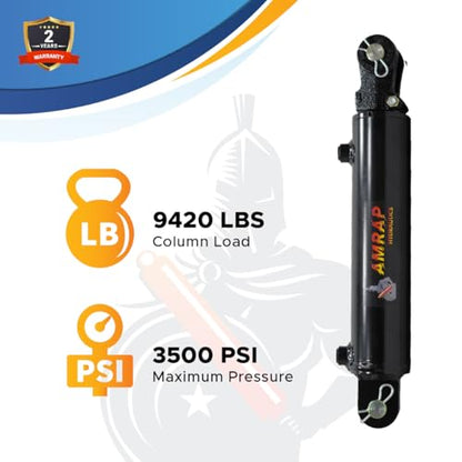 2x8A Hydraulic Cylinder - 2 Bore 8 ASAE Stroke Double Acting Welded Threaded Clevis Hydraulic Cylinder 3500 PSI - size: 2x8A