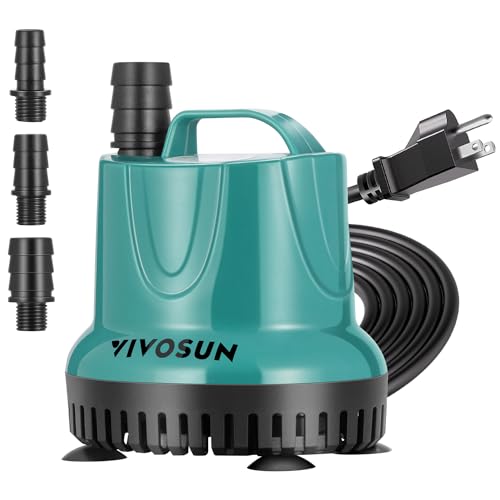 VIVOSUN 260GPH Sub Water Pump for Fish Tank, Pond, Aquarium, Hydroponics - size: 5"×4"-260