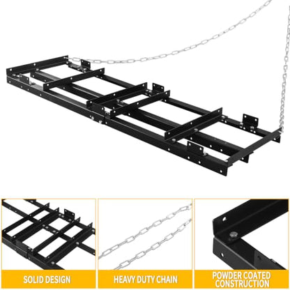 6FT Drag Harrow Driveway Grader Heavy Duty Power Rake - size: 6FT