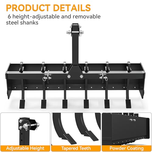 YINTATECH 55" Three Point Box Scraper Heavy Duty Box Blade