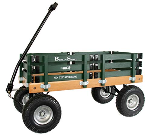 Berlin Flyer Sport Wagon - Model F410 - Amish Made in Ohio, USA - 10" No-Flat Tires (Hunter Green) - color: Hunter Green
