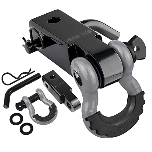 AUTOBOTS Tow Hitch Receiver 2" Shackle Hitch Receiver Gray - color: GRAY-BLACK-1