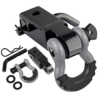 AUTOBOTS Tow Hitch Receiver 2" Shackle Hitch Receiver Gray - color: GRAY-BLACK-1