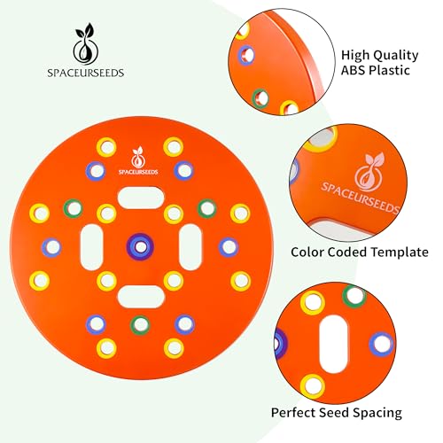 Round Seed Planting & Spacing Template for Grow Bags & Container Gardening