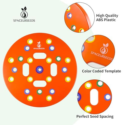 Round Seed Planting & Spacing Template for Grow Bags & Container Gardening