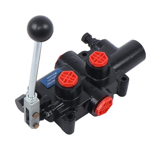 findmall 1 Spool Hydraulic Controller 21 GPM 3625PSI Hydraulic Valve NPT Interface Fit for Wood Chipper, Loaders and Small Tractors