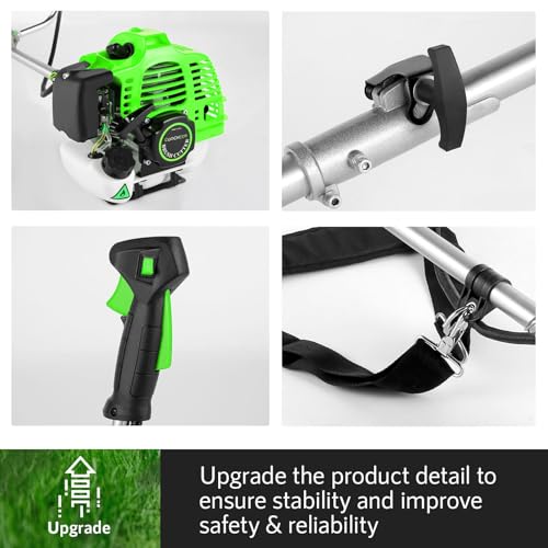4-in-1 Weed Wacker 58cc Gas String Trimmer,Brush Cutter Green